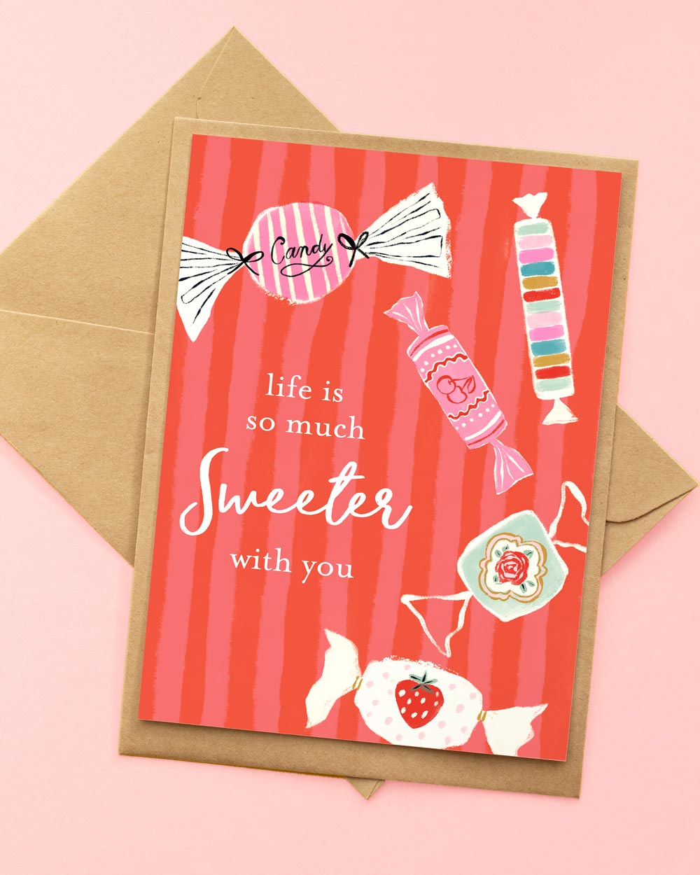 valentine's candy greeting card
