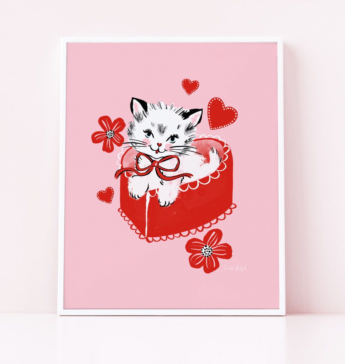 valentine kitten art print