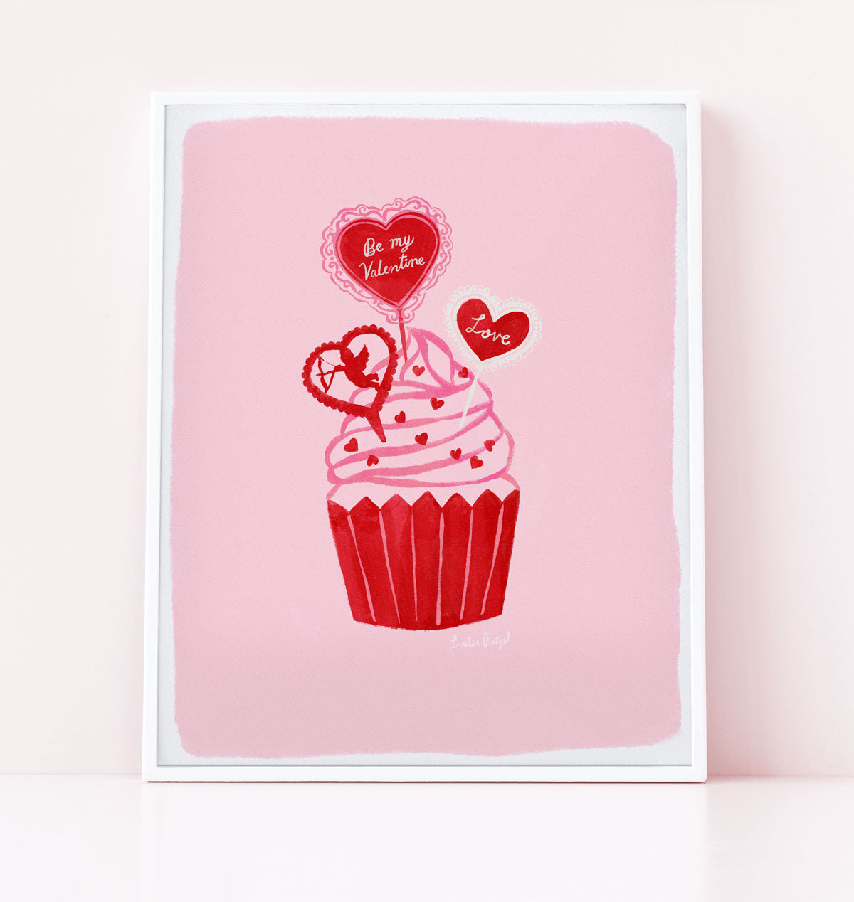 valentine's day cupcake print 8x10