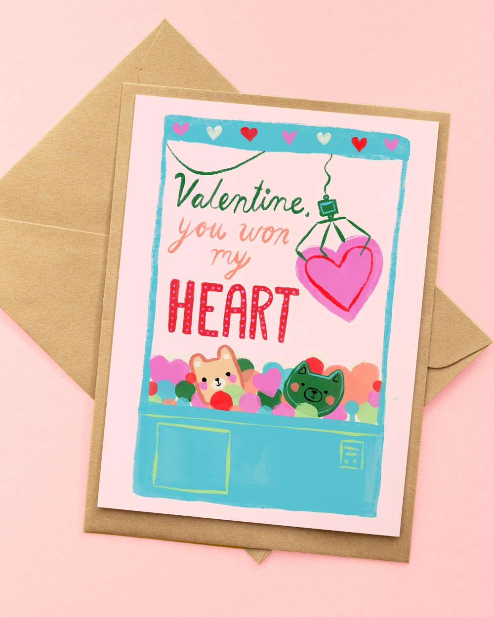 won my heart greeting card