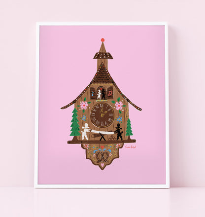 Poodle Chalet Art Print Poster