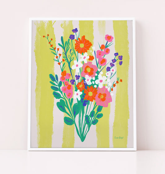 Wildflower Bouquet Wall Art Poster