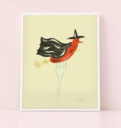 Witch Weenie - Halloween Art Print Poster