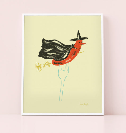 Witch Weenie - Halloween Art Print Poster