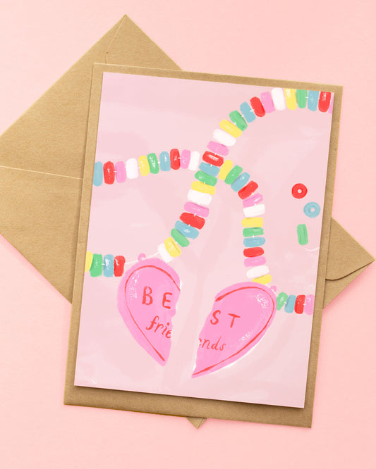 BFF Candy Hearts Card