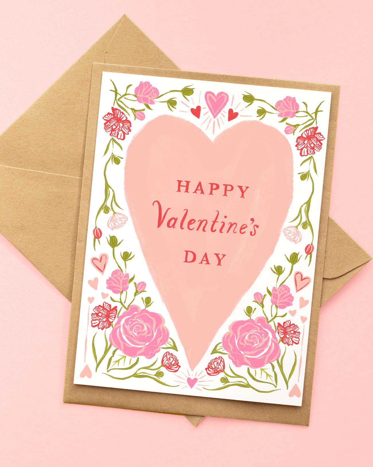 floral heart valentine's greeting heart