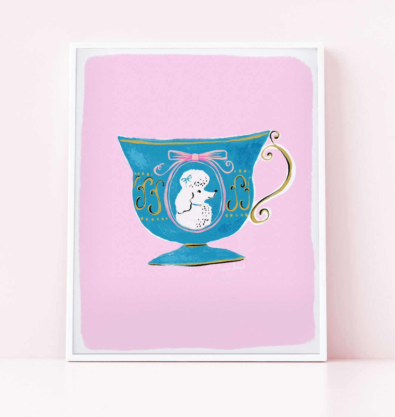 fancy poodle print 8x10