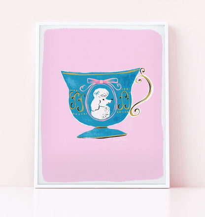 fancy poodle print 8x10