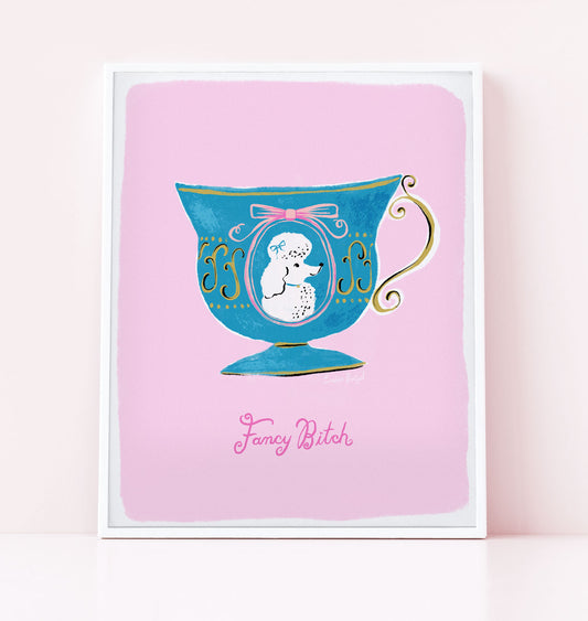 fancy poodle print 8x10