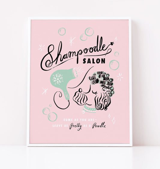shampoodle salon art print 8x10